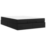 vidaXL Cadre de lit avec matelas Noir 140 x 190 cm Faux cuir