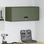 vidaXL Armoire murale pour garage Vert olive 80 x 33 x 35 cm