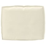 vidaXL Set de coussins de palette 2 Pièces Crème Tissu Oxford