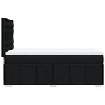vidaXL Sommier à lattes de lit avec matelas Noir 90x200 cm Tissu