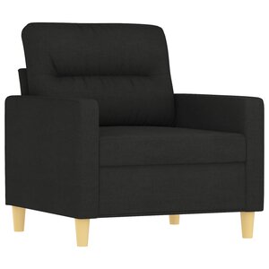 vidaXL Fauteuil Noir 60 cm Tissu