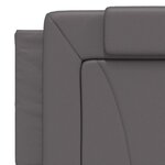 vidaXL Coussin de tête de lit gris 160 cm similicuir