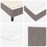 vidaXL Lit à ressorts avec matelas Taupe 100 x 200 cm tissu
