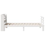 vidaXL Cadre de lit avec tête de lit sans matelas blanc 75x190 cm