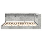 vidaXL Lit Bibliothèque Gris béton 160 x 200 cm Bois d'ingénierie