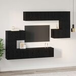 vidaXL Ensemble meuble TV 8 Pièces Chêne noir 80 x 30 x 30 cm