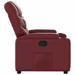 vidaXL Fauteuil inclinable Rouge bordeaux Similicuir