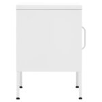 vidaXL Tables de chevet 2 Pièces Blanc 35x35x51 cm Acier