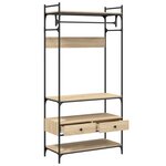 VidaXL Armoire à tiroirs chêne sonoma 89x39x184 5 cm bois d'ingénierie