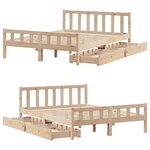 vidaXL Cadre de lit sans matelas 150x200 cm bois de pin massif