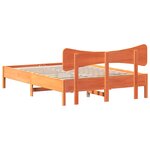 vidaXL Cadre de lit sans matelas cire marron 150x200cm bois pin massif