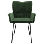 vidaXL Chaises à manger lot de 2 Vert foncé Velours