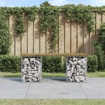 vidaXL Banc de jardin design gabion 103x31x42 cm bois de pin imprégné