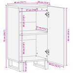 vidaXL Buffet 40x34x75 cm bois massif de manguier