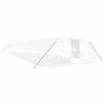 vidaXL Serre avec cadre en acier blanc 80 m² 16x5x2 3 m