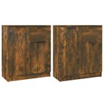 vidaXL Buffets 2 Pièces Chêne fumé 60x30x70 cm Bois d'ingénierie