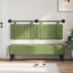 vidaXL Tête de lit suspendue Vert clair Velours