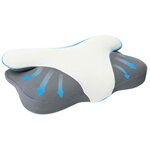 vidaXL Coussin pour le cou Blanc 57 x 36 x 13 cm Polyester