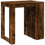vidaXL Table de bar chêne fumé 102x70x103 5 cm bois d'ingénierie