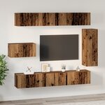 vidaXL Ensemble meuble TV 8 Pièces Bois ancien 30 5 x 30 x 90 cm