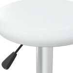 vidaXL Tabourets de bar lot de 2 Blanc Similicuir