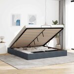 VidaXL Cadre de lit ottoman avec matelas gris foncé 180x200 cm velours