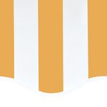 vidaXL Tissu de remplacement pour auvent Jaune et blanc 6x3 5 m