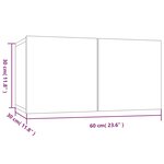 vidaXL Meubles TV muraux 4Pièces Sonoma gris 60x30x30cm Bois d'ingénierie