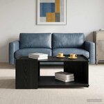 vidaXL Table basse Chêne noir 90 x 50 x 33 cm Bois d'ingénierie