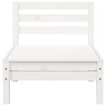 vidaXL Canapé de jardin 3 places blanc bois de pin massif