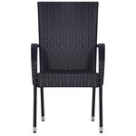 vidaXL Ensemble à manger de jardin 5 Pièces Résine tressée Noir