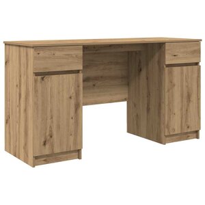 vidaXL Bureau chêne artisanal 140 x 49 x 76 cm Bois d'ingénierie
