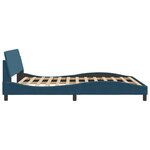 vidaXL Cadre de lit avec tête de lit Dover bleu 160x200cm velours