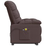 vidaXL Fauteuil électrique de massage Marron foncé Tissu