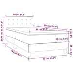 vidaXL Sommier à lattes de lit et matelas et LED Marron foncé 80x200cm