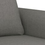 vidaXL Canapé à 2 places Gris foncé 140 cm Tissu
