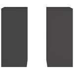 vidaXL Supports de Plantes Outdoor Colonne 2 Pièces Noir 24x24x55 cm Acier