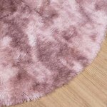 vidaXL Tapis Shaggy à poils longs NAVARRA rose poudré 120x120 cm