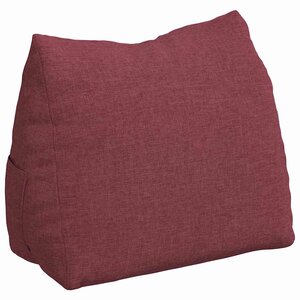 vidaXL Coussin de Dos Bordeaux 45 x 20 x 35 cm tissu