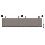 vidaXL Tête de lit suspendue Taupe Tissu