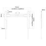 Newstar support mural d'écran plat pour écran 37"-75" fixe 1 8 cm noir