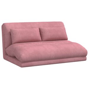 vidaXL Fauteuil de sol ajustable Rose Velours