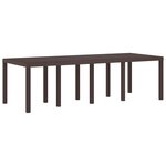 vidaXL Ensemble de salle à manger pour jardin 9 Pièces Marron Rattan Polt