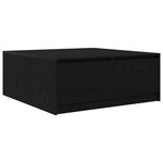 vidaXL Table basse avec tiroirs chêne noir 100x100x40 cm