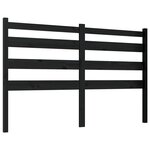 vidaXL Tête de lit Noir 126x4x100 cm Bois massif de pin
