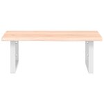 vidaXL Étagère de vasque murale acier et bois de chêne massif