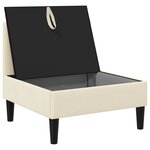 vidaXL Canapé central avec rangement Crème Velours