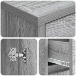 vidaXL Armoire de salle de bain Sonoma gris 35 x 36 5 x 85 cm