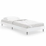 vidaXL Cadre de lit blanc brillant 75x190 cm bois d'ingénierie
