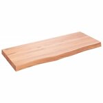 vidaXL Dessus de table marron clair bois chêne massif traité